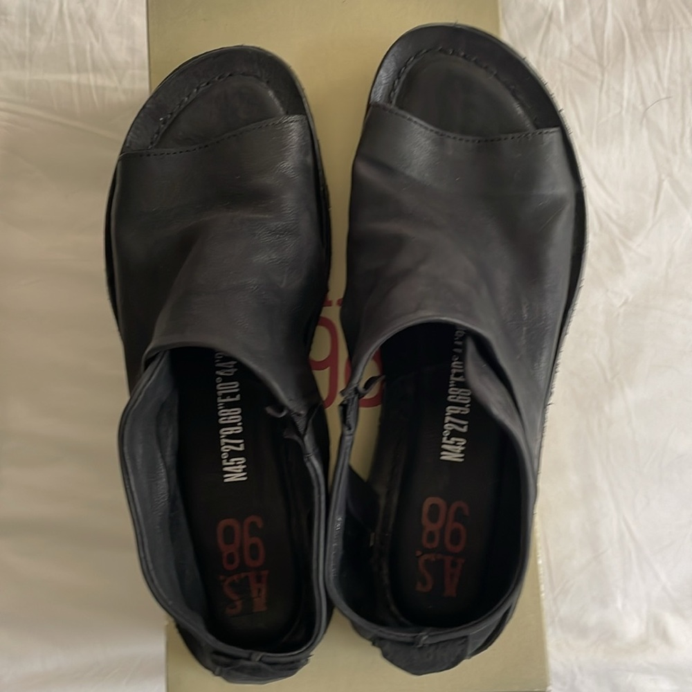 A.S. 98 Riley Sandals — Black Size 39 - Picture 3 of 7